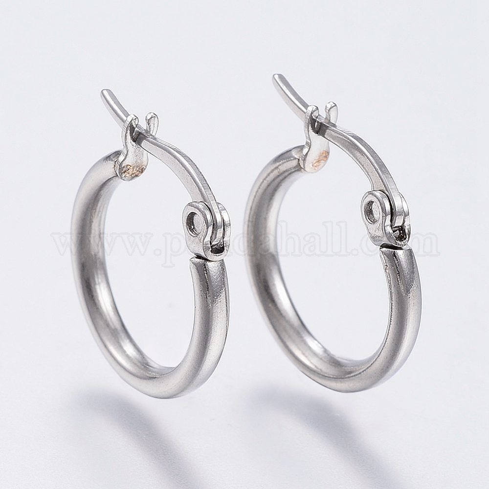 Wholesale 304 Stainless Steel Hoop Earrings