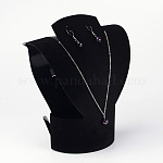 Velvet Jewelry Display Stands, Necklace Bust Display Stand, 22.6x21.5cm