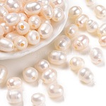 Grade B Natural Cultured Freshwater Pearl Beads, Nice for Mother's Day Earring Making, Rice, White, 10~12x8~9x8~9mm, Hole: 2mm