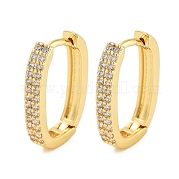 Серьги-кольца из латуни с овальным покрытием EJEW-N055-26G-RS