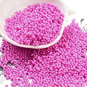 Непрозрачные цветные стеклянные бусины SEED-A033-06G