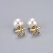 Серьги-гвоздики из циркония EJEW-K083-07G