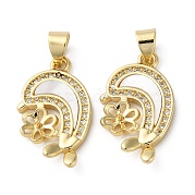 Латунные микро проложить кубического циркония подвески KK-D057-18G