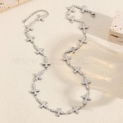Элегантные винтажные полые звенья цепи из нержавеющей стали для женщин WE8601-1