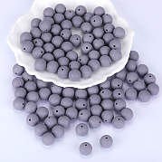 Круглые силиконовые фокусные бусины SI-JX0046A-44