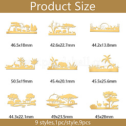 Никелевые декоративные наклейки DIY-WH0450-106