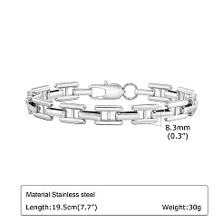 Armbänder aus Edelstahl 304 mit Gliederkette für Herren&nbsp;WGDE8BC-01
