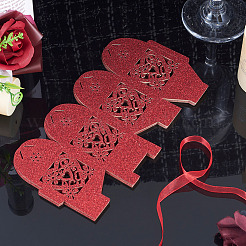 10 шт. вырезанных лазером из бумаги коробок для конфет в форме сердца и цветов CON-TA0001-10D