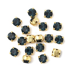 プレシオサ® マキシマ クリスタル 縫い付けカップ  チェコクリスタル  真鍮製爪付き台座付き  719 35 021 チャトン（丸）  ゴールドカラー  30340 モンタナ  ss16（3.8~4mm）&nbsp;Y-PRC-SS16-30340-G