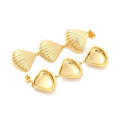 Boucles d'oreilles en laiton avec zircone cubique pour femmes&nbsp;EJEW-U015-11G