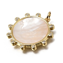 Pendenti in zirconi cubici trasparenti in micro pavè di ottone&nbsp;KK-C262-13B-G
