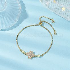 Браслеты-слайдеры с подвеской в виде креста из латуни BJEW-JB10809