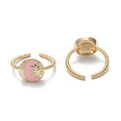 Манжеты из латуни с эмалью RJEW-D112-01G