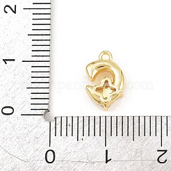 Messing micro pave klar zirkonia charme&nbsp;KK-Z151-18G-C