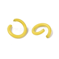 スプレー塗装された鉄のオープン丸カン  ゴールド  18ゲージ  8.5x1mm  内径：5.5mm  約5050個/1000g&nbsp;IFIN-T017-04B-25
