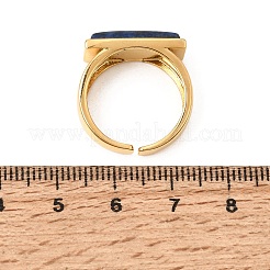 Offene Manschettenringe aus Messing mit natürlichem Lapislazuli für Damen&nbsp;GG-CBA0B5A-04G-01