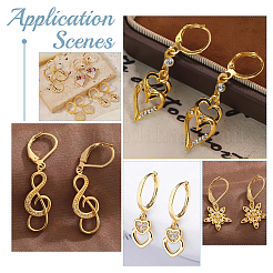 Латунная фурнитура Leverback для серег&nbsp;KK-UN0005-05