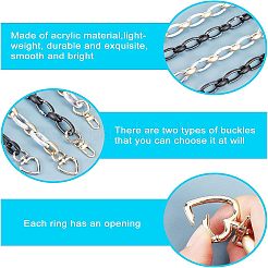 Ручки для пакетов с цепочками из акрила и краской ccb&nbsp;AJEW-FH0001-25