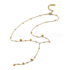 Цепочки с круглыми шариками из нержавеющей стали 304 для женщин&nbsp;LS-NJEW-A059-03G