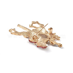 Брошь со стразами на рождественскую тематику JEWB-D061-01KCG-02