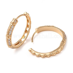 Серьги-кольца из латуни с кубическим цирконием для женщин EJEW-M238-13KCG