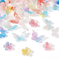 40 шт. 8 вида непрозрачных и прозрачных бусин из ацетата целлюлозы&nbsp;RESI-TA0003-51