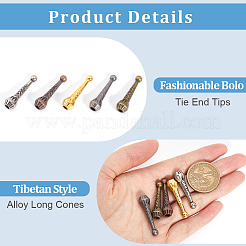 40 шт. 5-цветные литые наконечники для шнура FIND-GF0007-30