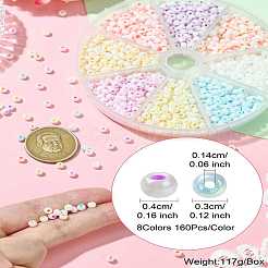 1280 шт. 8-х цветные непрозрачные стеклянные бусины&nbsp;SEED-CJ0001-24