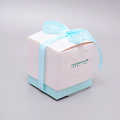 Квадратные бумажные коробки для конфет с пирсингом CON-WH0084-10