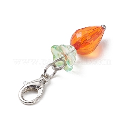 20 Stück Karottenanhänger aus Acryl und Glas&nbsp;HJEW-JM04664-02