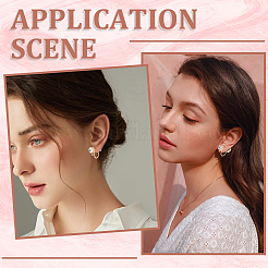 12 шт. 6 стиля латунная микропаве прозрачная кубическая циркониевая фурнитура для ушей&nbsp;KK-BBC0022-22