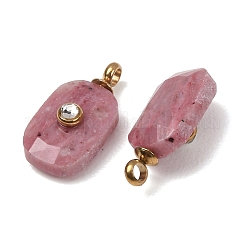 Pendentifs à facettes en rhodonite naturelle&nbsp;GG-CBA38A9-03G-03