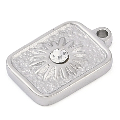 Подвески из нержавеющей стали 304 со стразами STAS-L022-476P-02