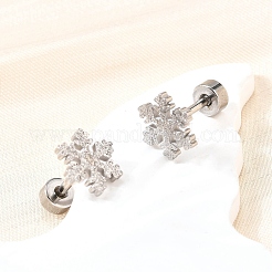 Серьги-гвоздики из нержавеющей стали 304 EJEW-H161-01P-E