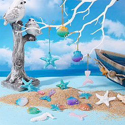 Наборы для самостоятельного изготовления подвесок из смолы в форме хвоста русалки&nbsp;DIY-PH0031-09