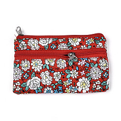 Кошельки из хлопковой ткани с цветочным узором&nbsp;AJEW-N003-07