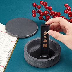 2 шт. 2-х каменный чернильный камень для каллиграфии и прямоугольный чернильница AJEW-PH0003-52