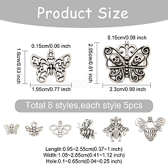 40шт 8 стиля подвески из сплава в тибетском стиле&nbsp;TIBE-YW0001-65