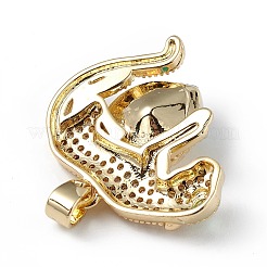 Настоящие 18-каратные позолоченные подвески из латуни с микропаве из прозрачного кубического циркония&nbsp;KK-C015-13G-13