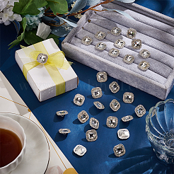 Сплав Rhinestone кнопки хвостовика&nbsp;DIY-MA0005-99B