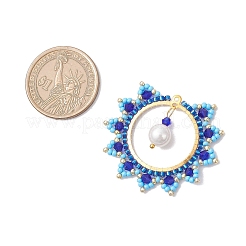 Подвески-солнца из стеклянных бусин&nbsp;PALLOY-MZ00857-01