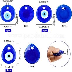 12шт 3 стиля ручной работы лэмпворк сглаз кулоны LAMP-NB0001-45