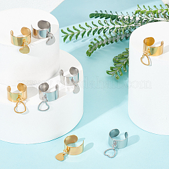 8 шт. 4 кольца-манжеты из нержавеющей стали 304 в открытом виде RJEW-UN00003