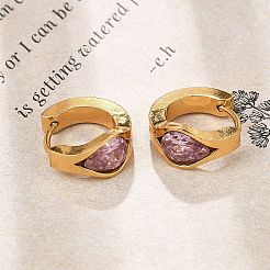 Серьги-кольца из нержавеющей стали 304 EJEW-P309-03G