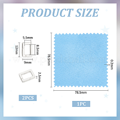 2 шт. 925 кольца-пружинки из стерлингового серебра&nbsp;STER-UN0001-07