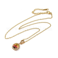 Ожерелье с кулоном из кубического циркония NJEW-E106-10KCG-01