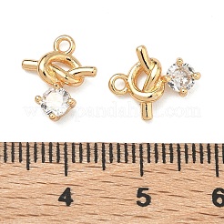 Латунные микропаве прозрачные подвески с фианитом&nbsp;KK-T080-28G