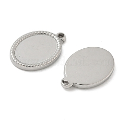 Оправы для подвесок из нержавеющей стали 304 в виде кабошонов STAS-D127-18B-P