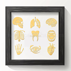 9шт 9 стиля никелевых декоративных наклеек DIY-WH0450-049