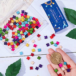 5 нити греческий крест синтетические бирюзовые бусины нити TURQ-SC0001-14